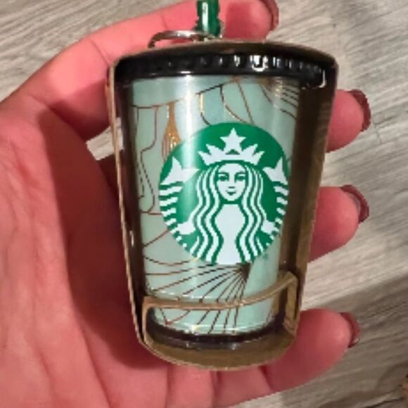 NWT Starbucks Cold Cup Ornament Keychain europe NWT - Picture 1 of 4